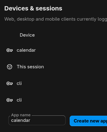 Nextcloud Security — app passwords section