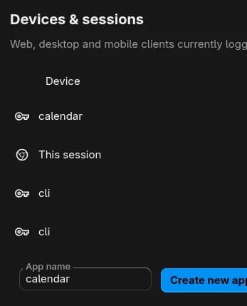 Nextcloud Security — app passwords section
